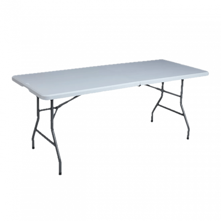 6 Foot Folding Table - White