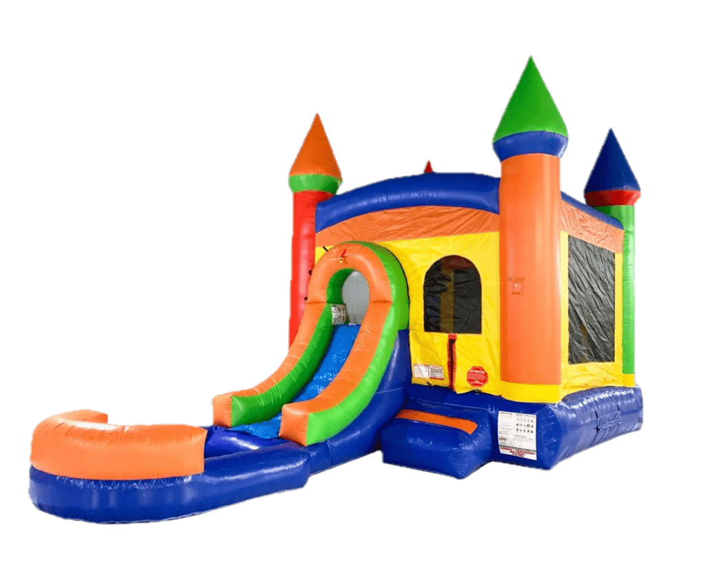 Multicolor Inflatable Bounce House with Slide