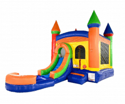 Multi-Color Slide Bounce House - Dry