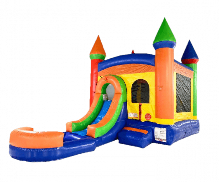 Multi-Color Slide Bounce House - Dry